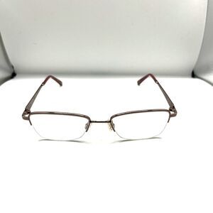 Flexon Eyeglasses Hepburn 249 Half Rim Designer Frames Only Red 49-18-135